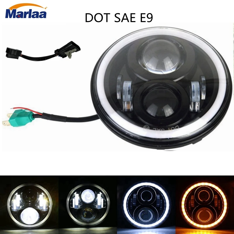 

7" LED Headlight For Motorcycle Projector HID LED Light Bulb For Wrangler LED Headlamp Motor Led