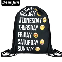 Deanfun 2016 new fashion backpack 3D printing travel softback man women harajuku drawstring bag mens backpacks