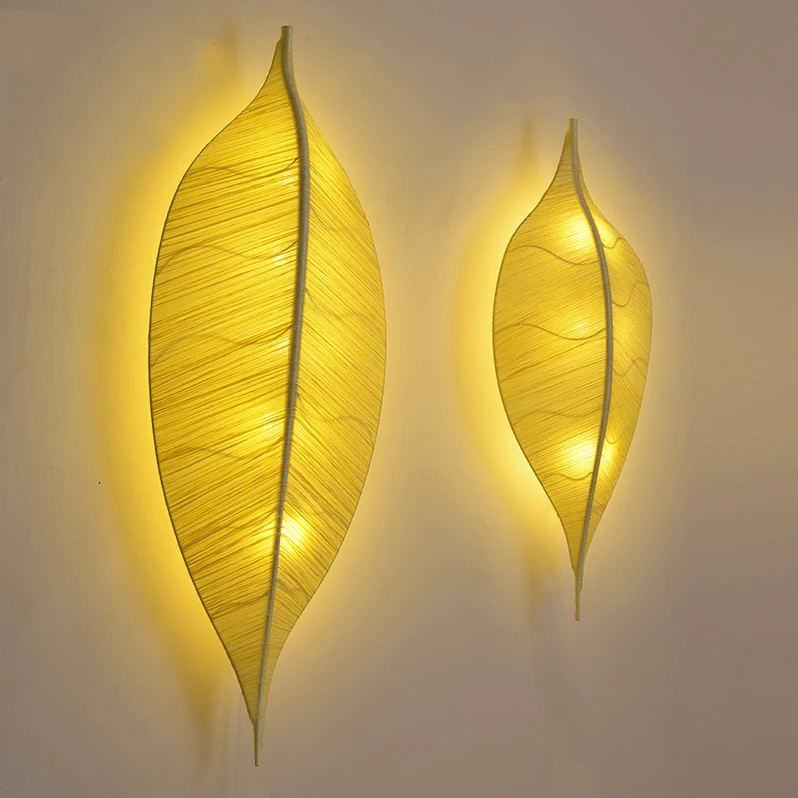 led 27 Китайские Железные Тканьевые листьев Светодиодные Лампы Светильники.бра.бра