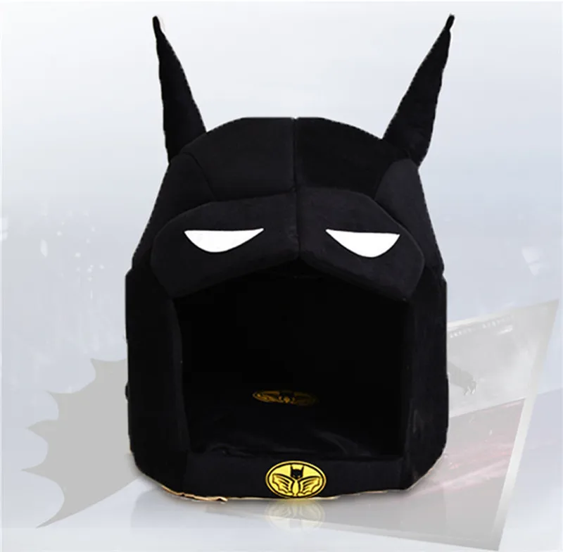 Warm Batman Shaped Pet Bed House With Mat Dog Sofa Sleeping Bed Cats Dog Kennel Goods For Pets Small Dogs Cats Cushion Sap37