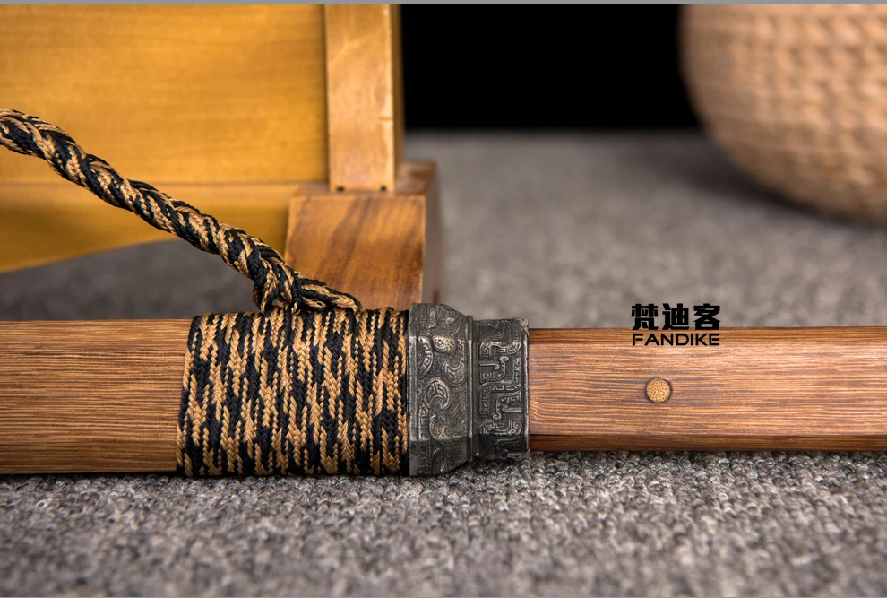 Китайская ручная работа HuaLee-Wood-Japanese-Sword-Shirasaya-Razor-острая Катана Ninja Wakizashi