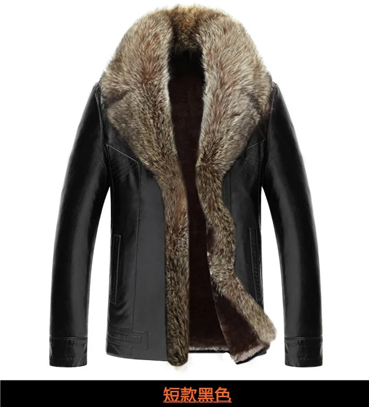 AILOOGE Брендовое мужское меховое пальто из овчины, натуральная кожа, мех енота, овечья кожа, американский мех енота, мужское пальто в деловом стиле, теплое