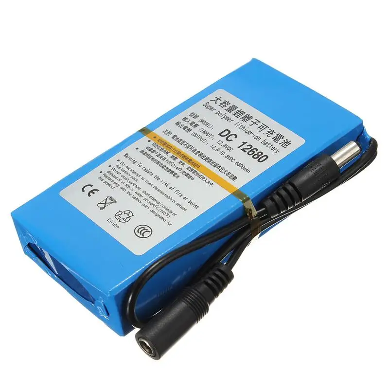 LEORY 12V DC 6800mAh литиевая аккумуляторная батарея литий-ионная супер электрическая батарея для беспроводного передатчика камеры видеонаблюдения