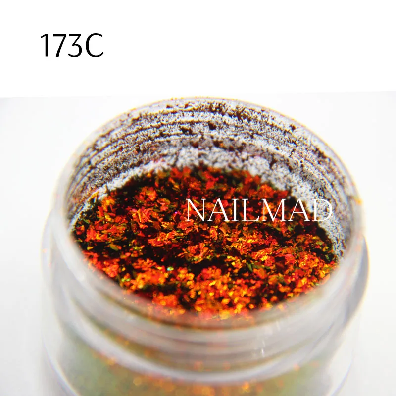 0,2 грамм хлопья Хамелеон мультихромовые с эффектом русалки для ногтей Galaxy Блестки для ногтей пудра Пыль для ногтей Decoraion - Цвет: 173