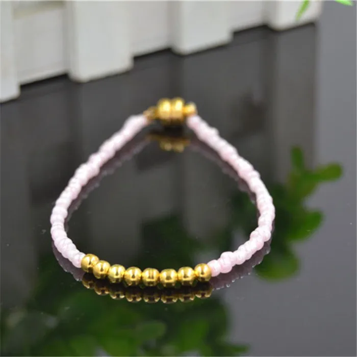 

2017 Hot sale Mesh Elastic Bead Bracelet for women Magnetic Clasp Charm Bracelets Bangles Lover Gift