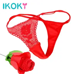 IKOKY Roses shape кружевное белье женское нижнее белье новый дизайн G String женские трусики женские сексуальные трусики случайная отправка