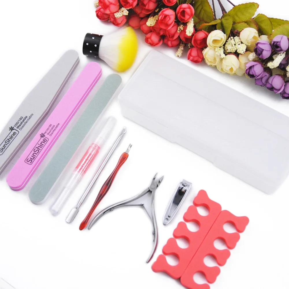 Set For Manicure Nail Set Kit Plastic Nail Supplies Storage Box