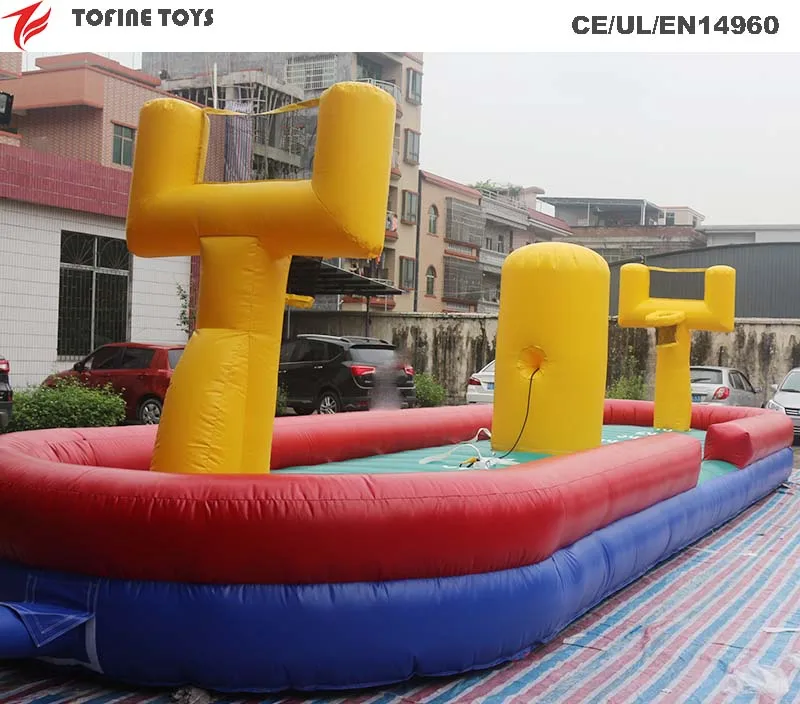 extreme challenge game inflatable tug-n-dunk inflatable bungee run  (1)