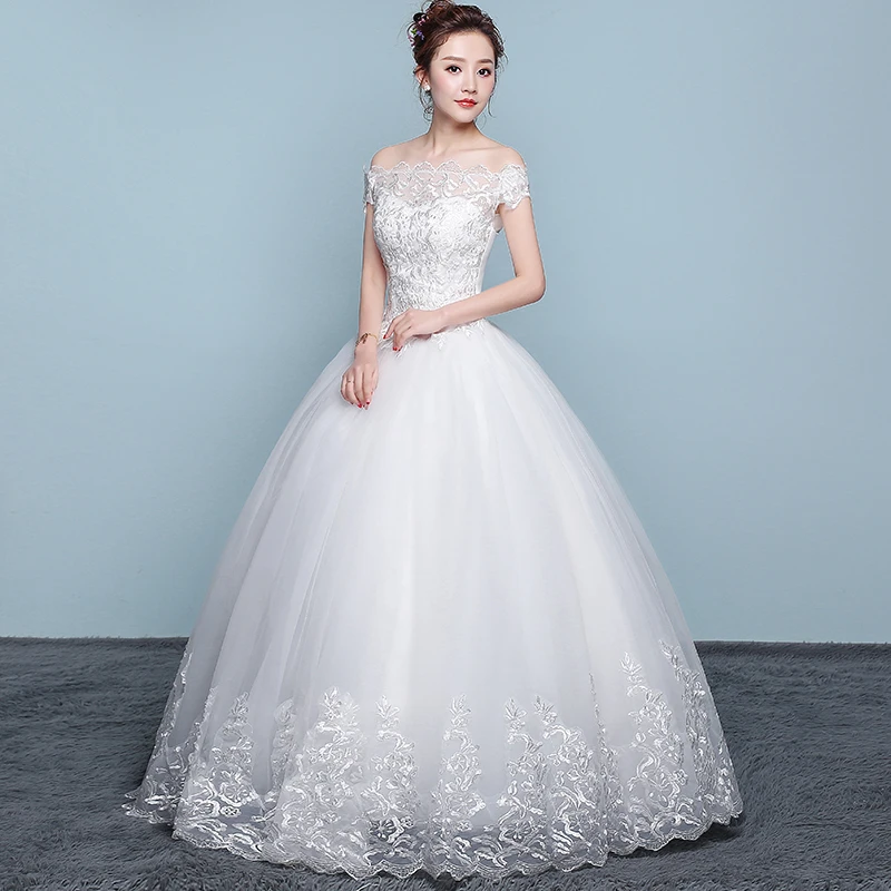 Fansmile аппликация винтажные кружевные платья свадебное платье размера плюс Индивидуальные свадебные платья Турция FSM-437F