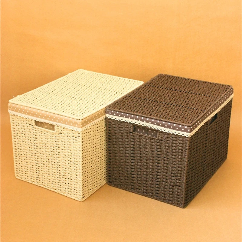 

2pcs/pack Seaweed basket handmade storage box sundries storage baskets high quality sea grass box home decoration household box