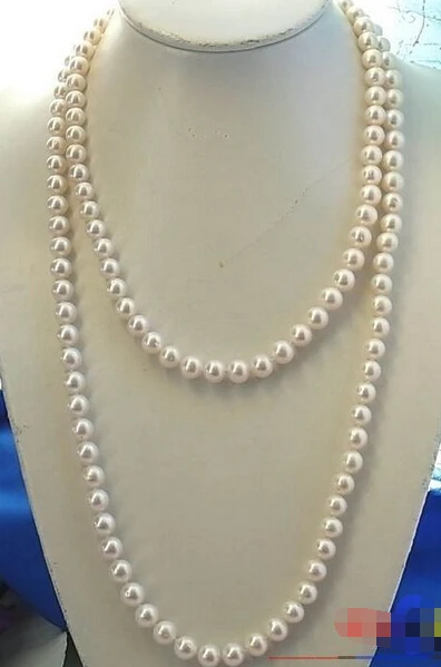 

HOT## Wholesale > >>> P1031 AAA 50" 10MM WHITE ROUND FW CULTURED PEARL NECKLACE