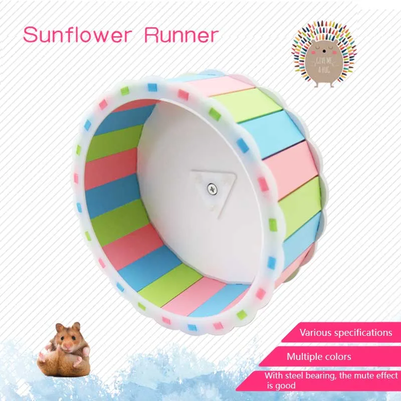 

Pet Hamster Toy Running Wheel Roller Round Silent Cage Supplies Exercise Accessories MDP66