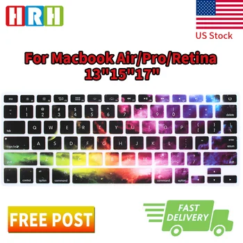 

HRH Color Nebula Silicone Keyboard Cover Skin Protective Film for Macbook Air Pro Retina 13"15"17"English Version