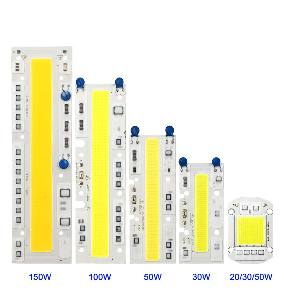 AC 110V 220V LED COB Lamp Chip 20W 30W 50W 100W 150W Full Spectrum LED Plant Grow Light Driverless Smart IC DIY LED Floodlights (4)