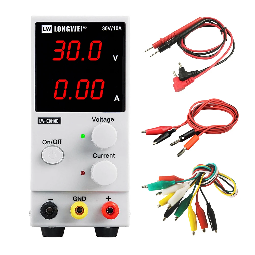 

Fast Delivery 30V 10A Switching Regulator DC Power Supply Adjustable LW-K3010D Mobile Phone Repair Mini Laboratory Power Supply