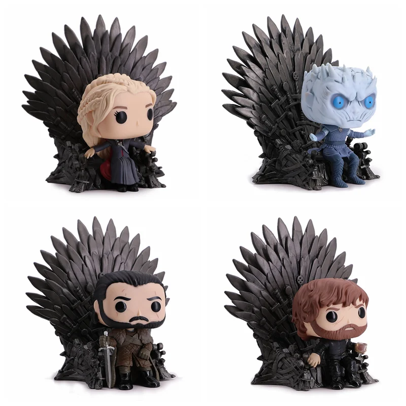 

Game of Thrones Figure Daenerys Jon Snow Night King Tyrion On The Throne Action Figure Iron Throne Desktop Decor