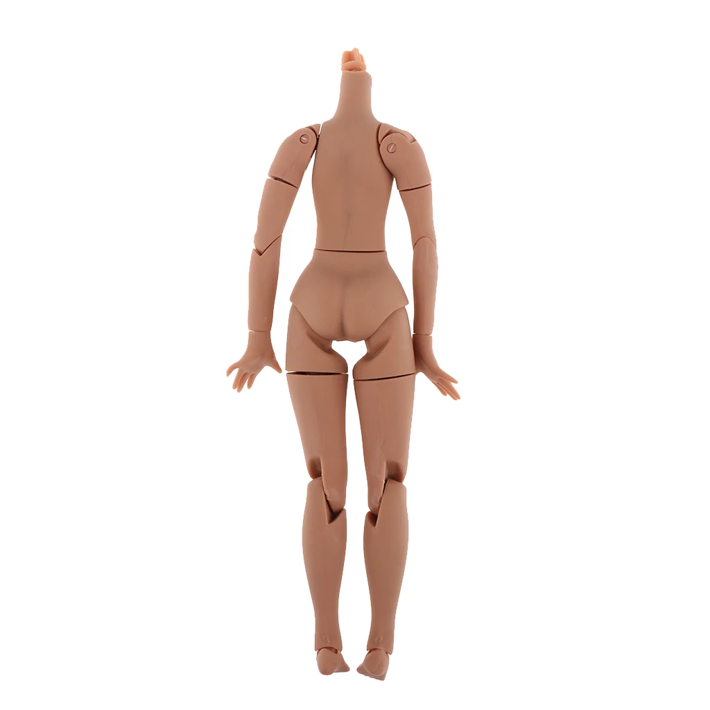 Female Body Realistic Girl Model for Blythe Dolls Girl Toy Gift (Black Skin) Body Parts Set Accessory