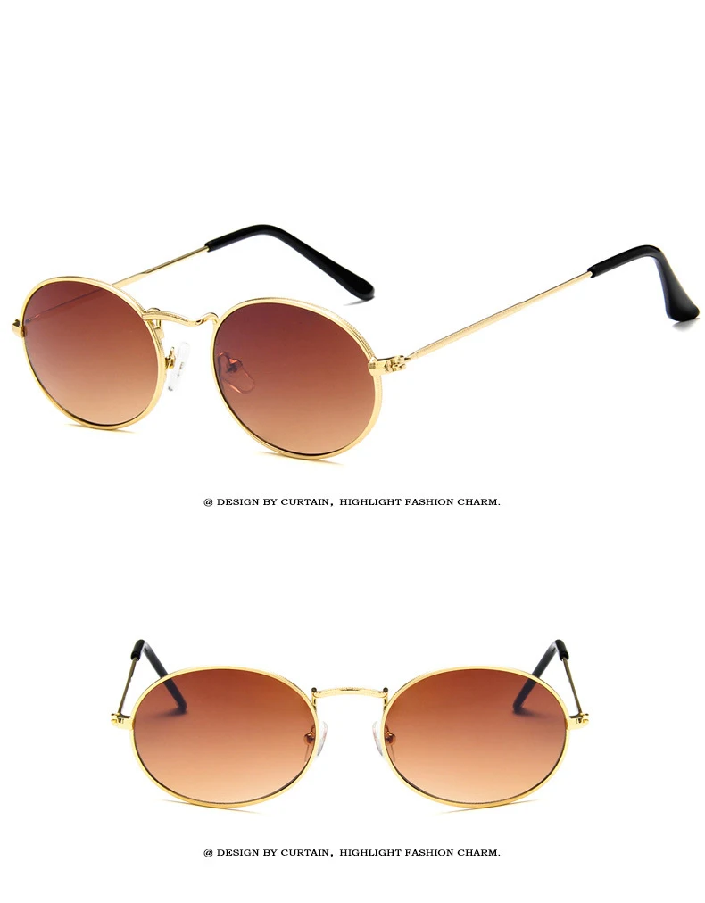 Xinfeite ретро солнцезащитные очки винтажные маленькие металлические овальные рамки красочные UV400 зеркальные дорожные уличные солнцезащитные очки для мужчин и женщин X504