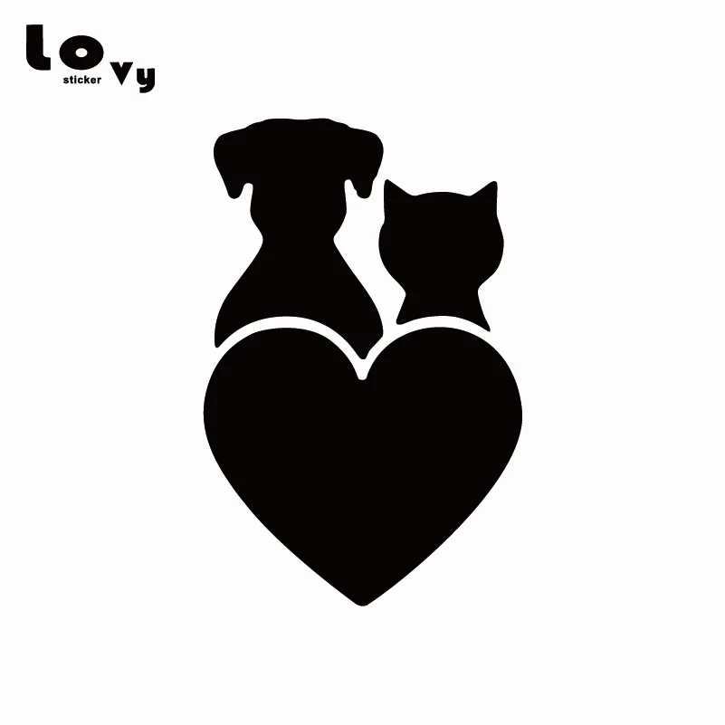 

Lovely Dog Cat Vinyl Car Sticker Funny Cartoon Animal Car Decal Car Styling Bumper Window Door Decoration CA0292