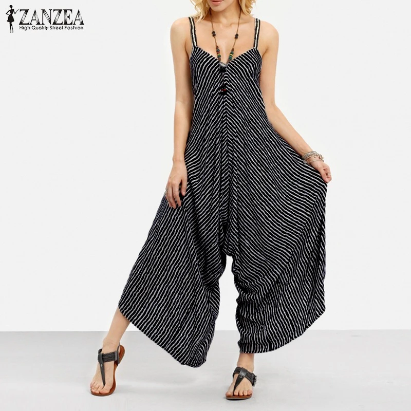 striped pant jumpsuit
