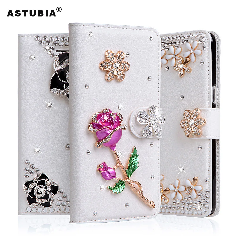 Роскошный чехол со стразами для Huawei Honor 6A Filp искусственная кожа сумка Coque 5 0'|case for