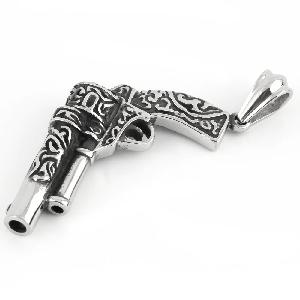 new pistol gun pendant necklace with hearts elegant small rifle for