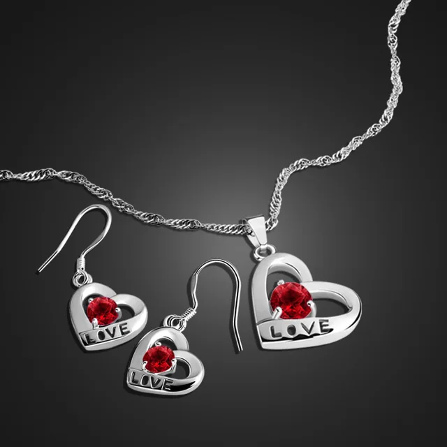 Sweet heart shaped pendant design silver jewelry 925 sterling silver
