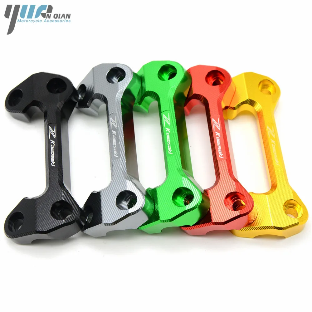 Motorcycle CNC Aluminum Handlebar Risers Top Cover Clamp Handle Bar For Kawasaki z1000 z 1000 2010 2011 2012 2013 2014 2015 2016