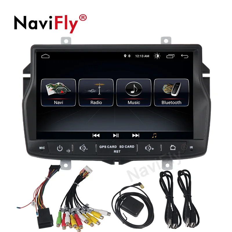 Clearance Navifly 1DIN Android 8.1 Car DVD player For LADA Vesta Radio Multimedia GPS Navigation Quad Core Wifi Stereo Map Card MIC HD SWC 2