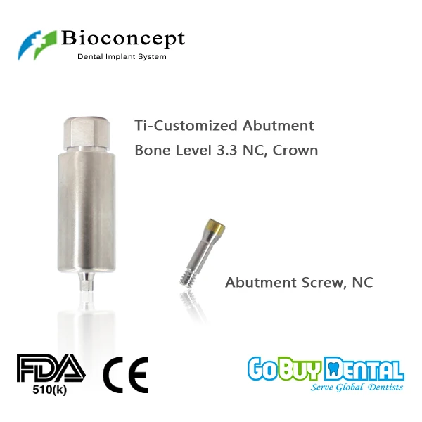 CAD/CAM Ti-Customized Pre-Milled Abutment for Bone Level RC crown