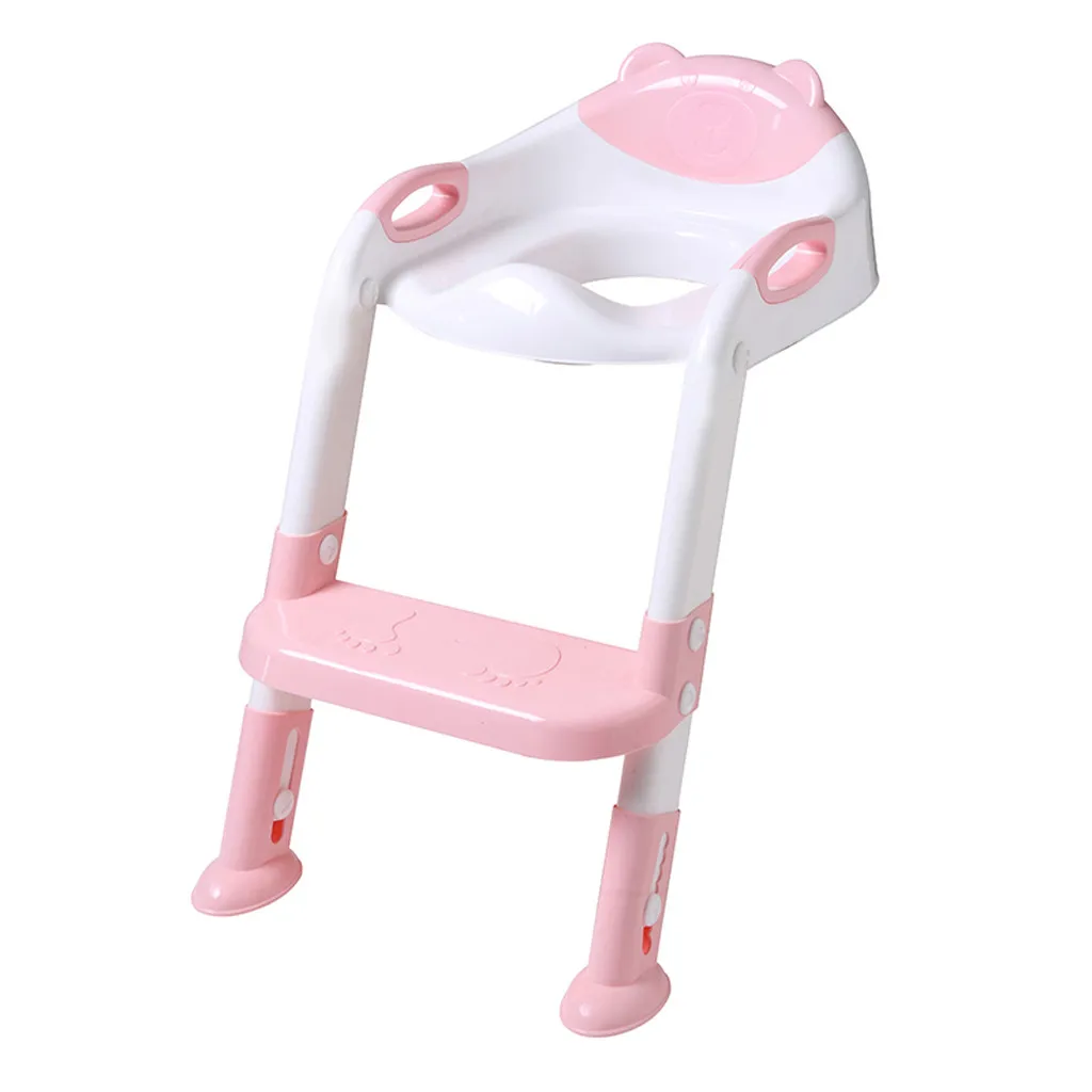 

2 Colors Baby Potty Training Seat Children's Potty With Adjustable Ladder Infant Baby Toilet Seat Toilet Training Folding Seat