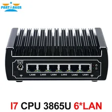 Без вентилятора аппаратный брандмауэр причастником I7 pfsense Mini PC kaby Lake Celeron 3865U с 6 * RJ45 1000 м LAN 4 USB 3.0