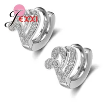 Полые дизайнерские белые Кристальные серьги, очаровательные серьги-гвоздики для женщин, серебряные серьги, модные ювелирные украшения, аксессуары