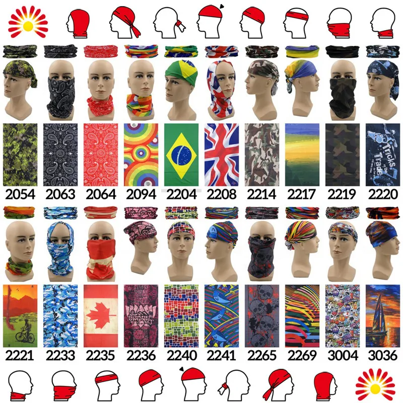 100 Polyester Microfiber Elastic Bandana Headband Magic Headband Face