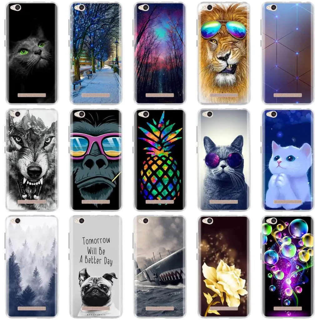 

For Xiaomi Redmi 4A 4X 5 6 5a 6a Case Silicone For xiomi Redmi 4A 4X 5 plus Cover 3D Relief For Redmi 4A 4X 5 5a 6 Phone Cases