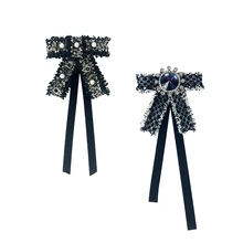 Корейский галстук бабочка женский цветок брошь японский темперамент дамы небольшой аромат аксессуары орнаменты для воротника