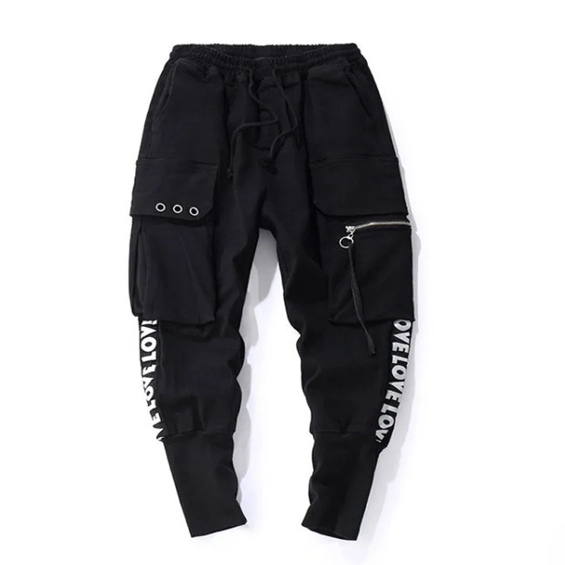 Fashion Mens Barefoot Sweatpants Hip Hop Haren More pockets Zipper