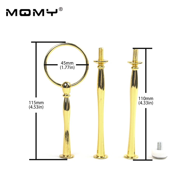 Gold style round Смешанные цвета и стили десерт металлическая чашка оптом 3 уровня Золото Серебро стержни для вечерние торт стенд - Цвет: Gold style round
