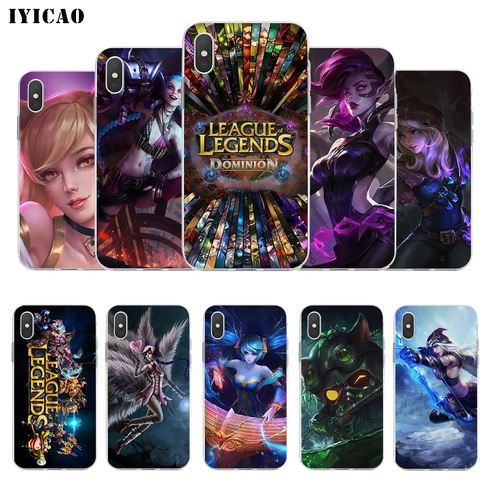 IYICAO League of Legends LOL Soft Silicone Phone Case for iPhone X XR XS MAX 6 6s 7 8 Plus 5 5S SE TPU Cover | Мобильные телефоны и