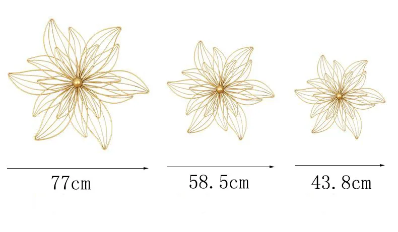 Современный цветок из кованого железа, подвесной кулон для стен в коридоре отеля, Настенная роспись, украшение для дома, наклейка на стену для гостиной, украшение, ремесло