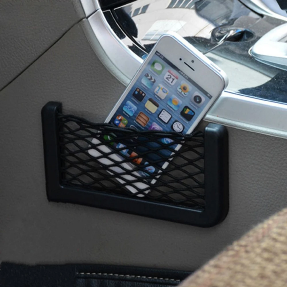 

Car Net String Box Pocket Organizer Bags Baskets Mobile Phone Holder Seat Side Back Storage Network Shelf Nets Auto Mesh Nets