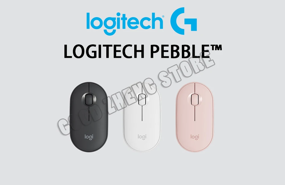 logitech галька Bluetooth Мышь Син энд светильник бесшумные мыши Портативный современный красочный черного/серого/розового цвета