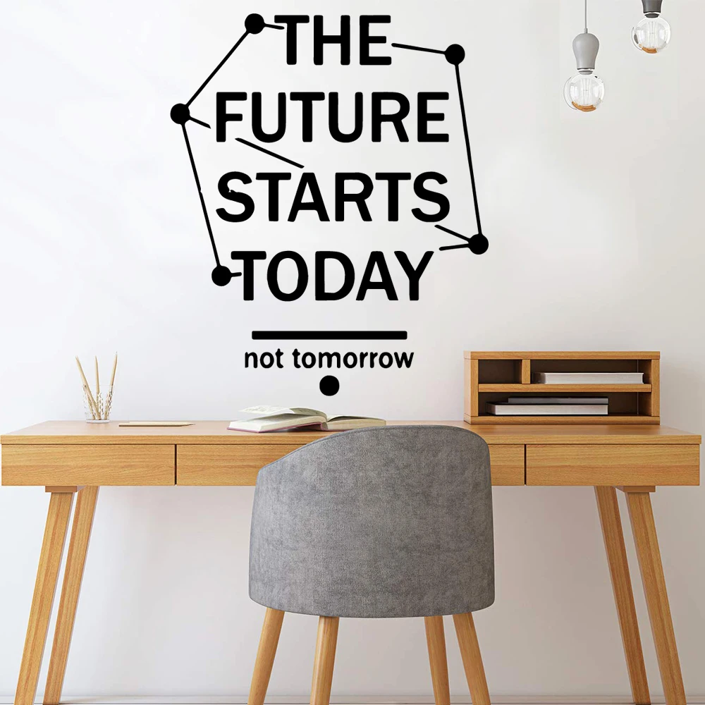 

Large tommorrow future today Wall Sticker Home Decor Decoration Living Room Bedroom Nordic Style Kids Room Mural