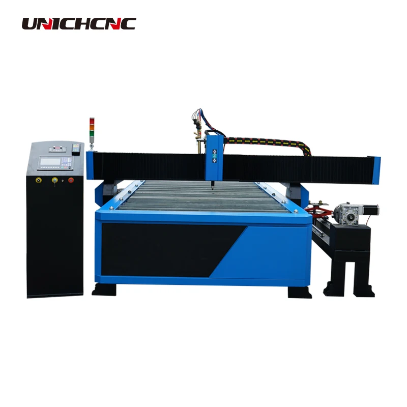 

Metal pipe 1325 1530 cutter cnc plasma cutting machine with rotary device