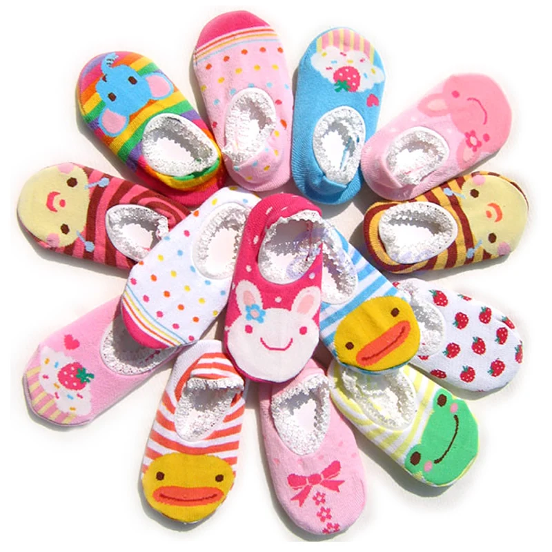 Милые нескользящие носки-следки для маленьких девочек и мальчиков унисекс детская одежда тапочки 6-24 мес