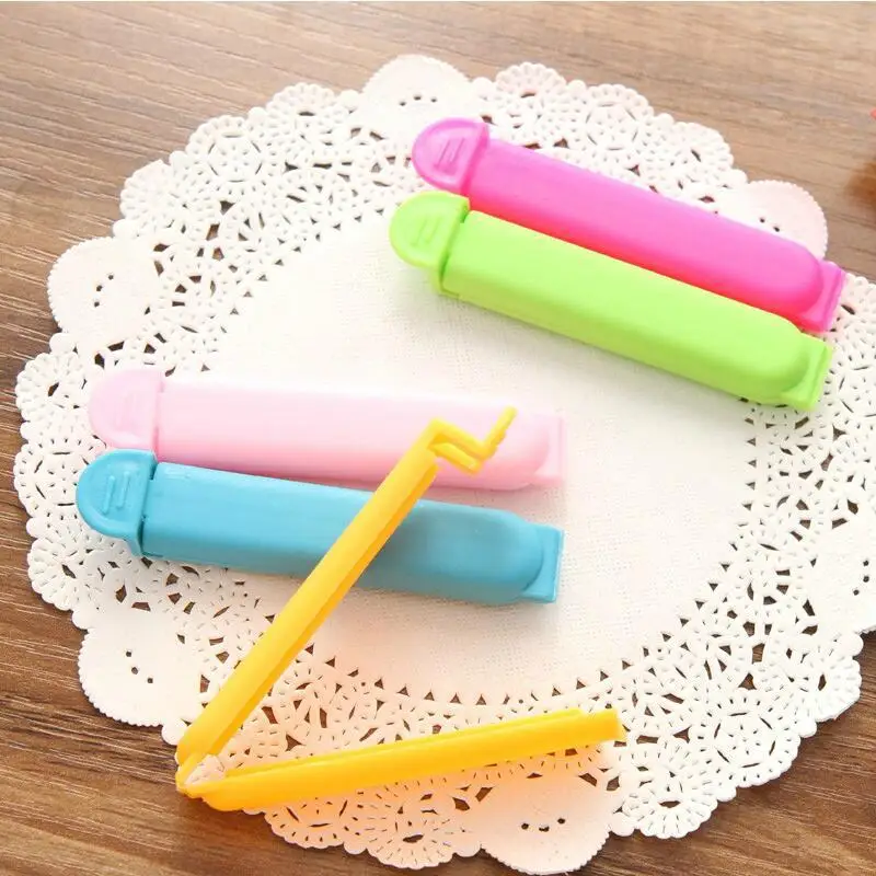 

10Pcs/lot Portable New Kitchen Storage Food Snack Seal Sealing Bag Clips Sealer Clamp Plastic Tool