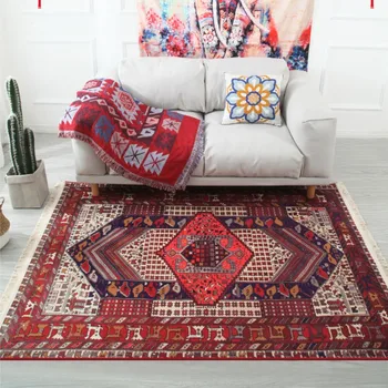 

Morocco Nordic Geometric Striped Tassels Carpets for Fiving Room Area Rugs Indian Anti-slip Bedroom Carpet Kids Room Floor Rug