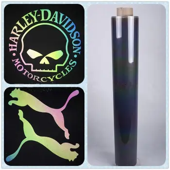 

Sunice Reflective Rainbow Vinyl Film HTV Heat Transfer Film Heat Press Iron On T-shirt Clothes Decoration film 0.5x25m/roll