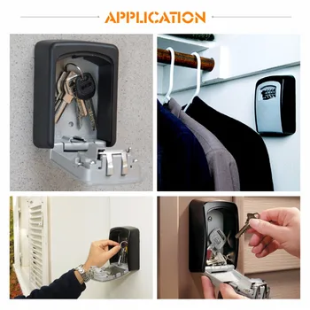 

2018 New Digital Wall Mount Key Storage Box Combination Lock Zinc Alloy With Fixing Screws 5 Keys Security Organizer Boxes