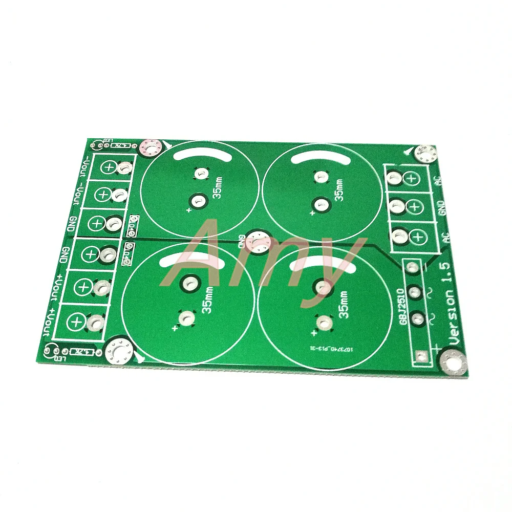 Rectifier Filter Board Dual Power For 8 Capacitors Amplifier Base PCB Bare board